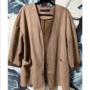 ZARA • Suede Cardigan